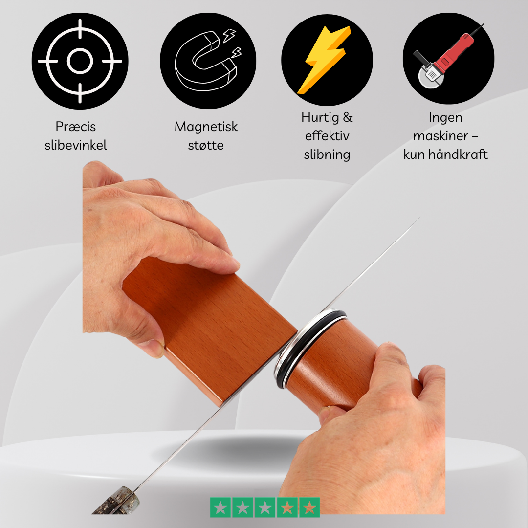 Præcisions knivsliber – Magnetisk støtte