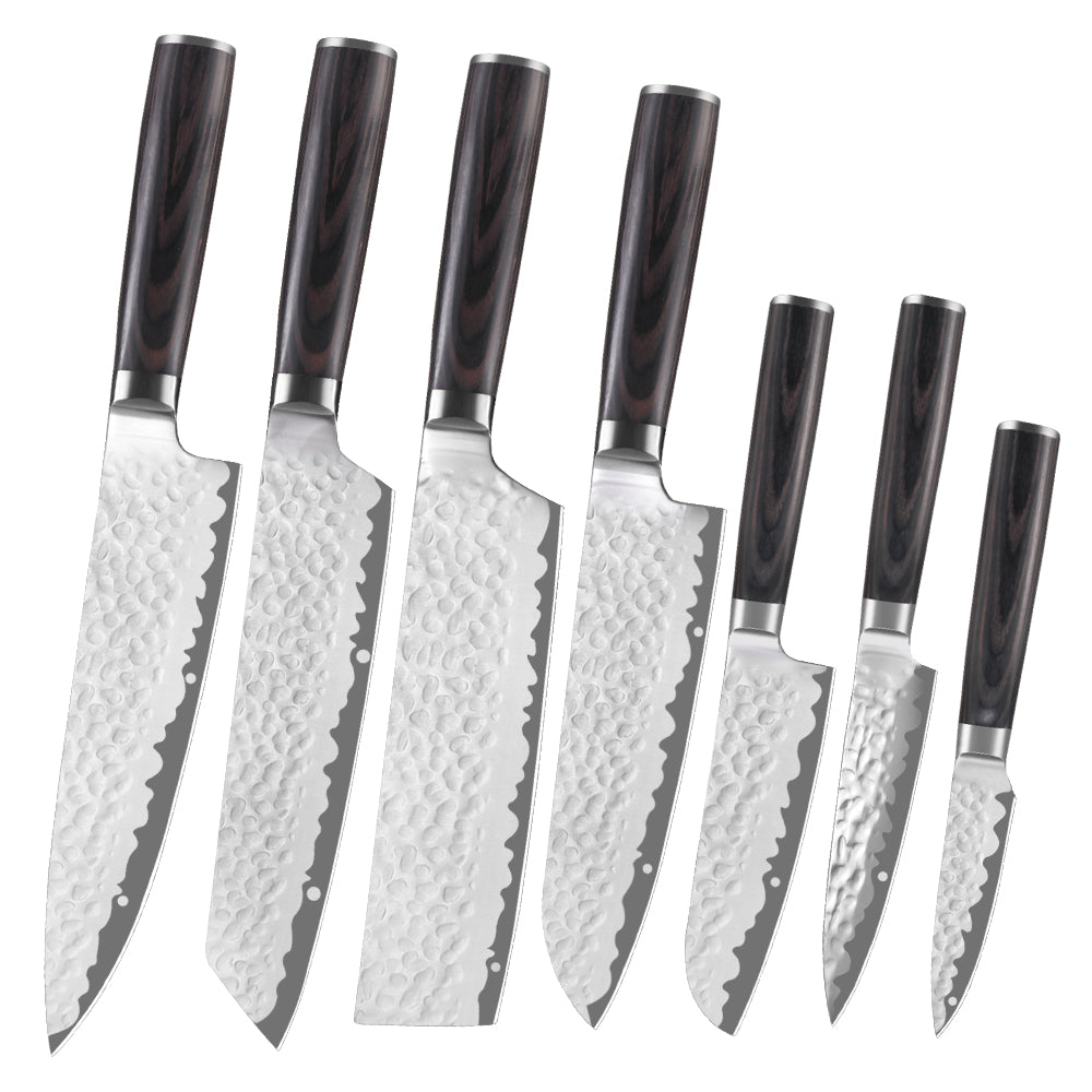 Damaskus Mønstret Knivsæt 7 Knive